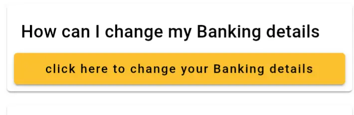 Clicking the button on the SASSA website to change banking details sassa.